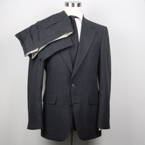 Stafford Mens 2-pc Suit‎ Blazer Jacket 40L Pants Size 30Wx31L Grey Solid E081155 - Picture 1 of 15